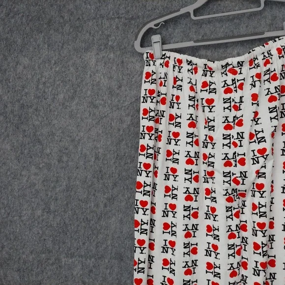 I Love NY Men Pajama Pants L Drawstring Graphic All Over‎ Logo Nostalgic - Picture 6 of 10